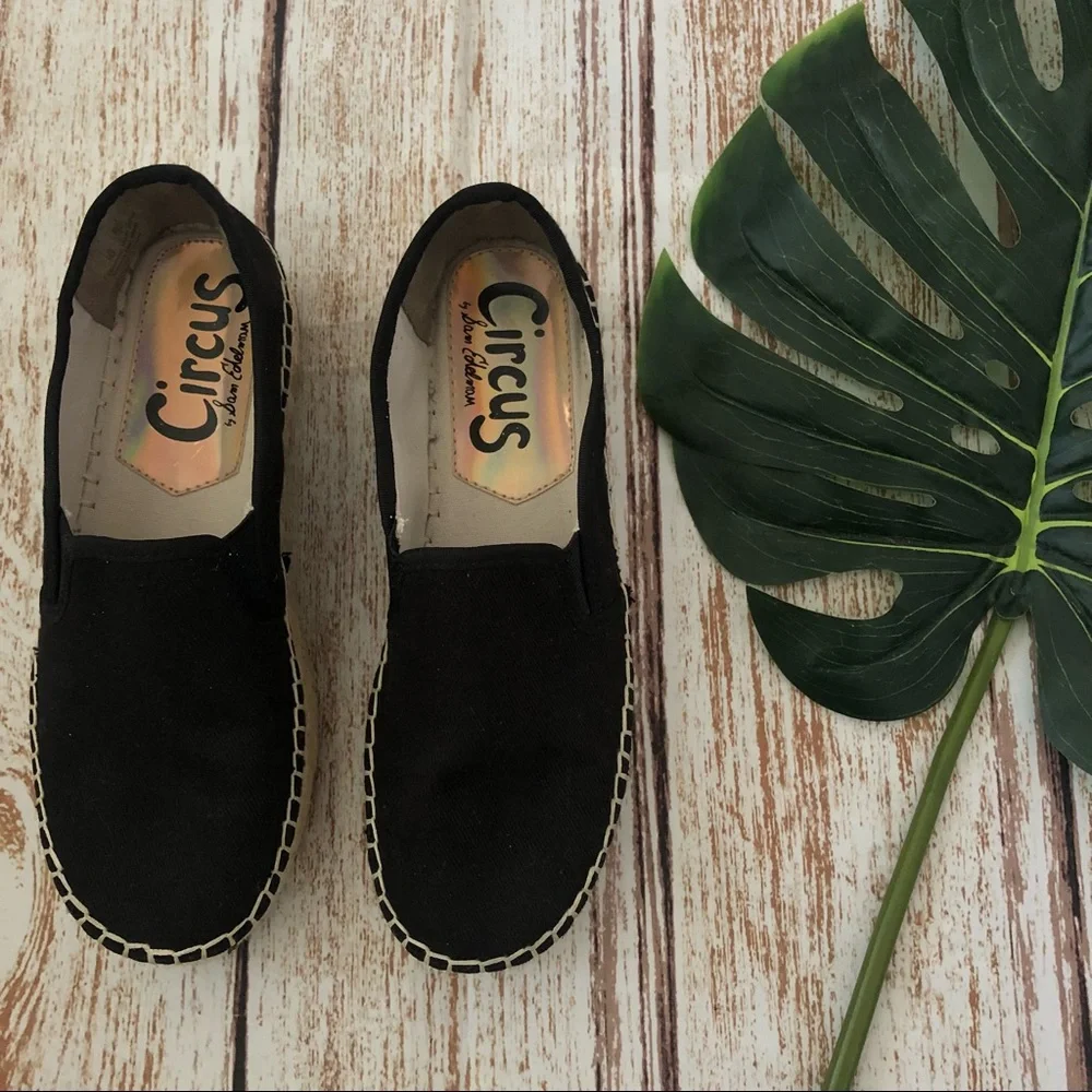 Circus by Sam Edelman Black Espadrilles Size 7